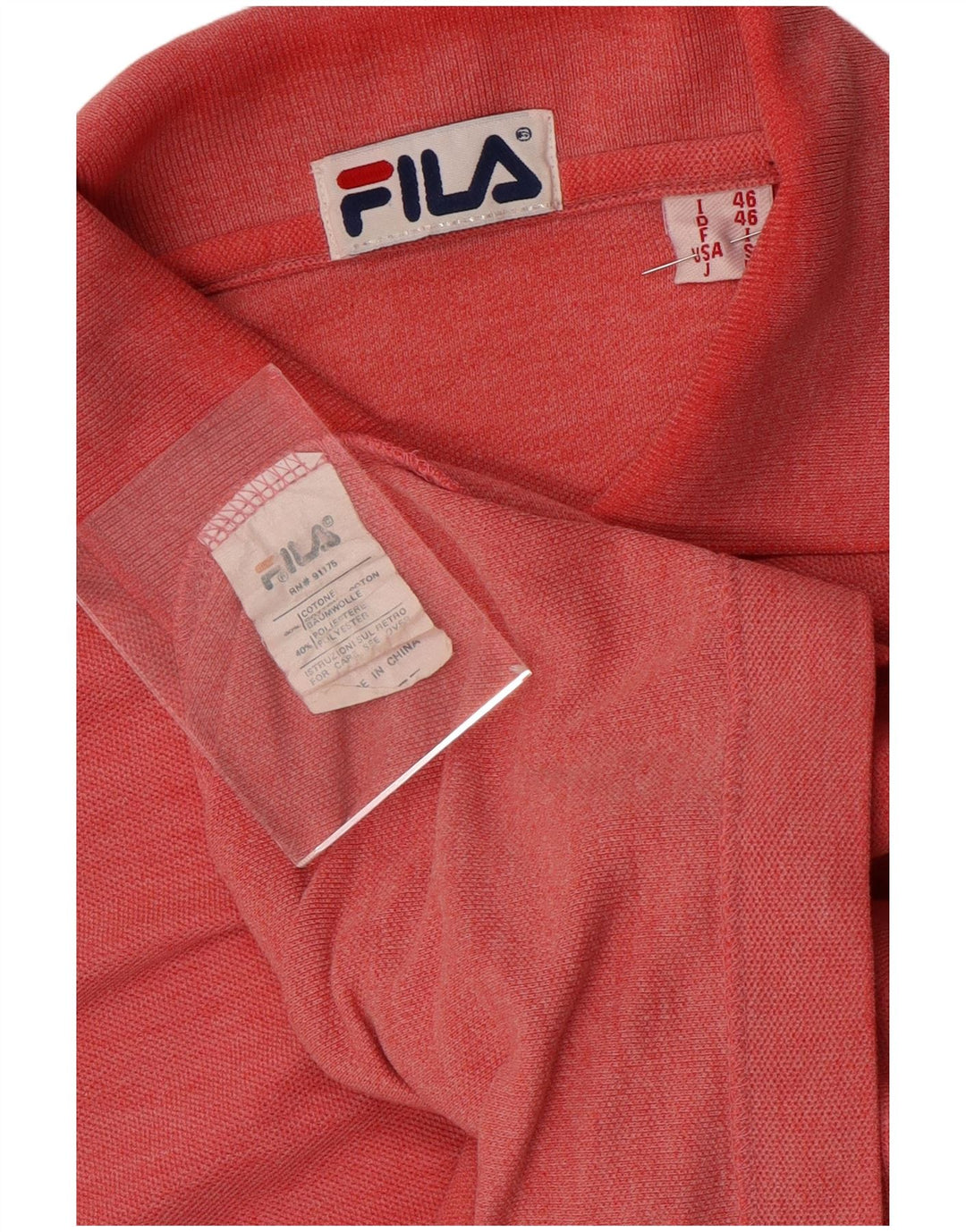 Męska koszulka polo Fila IT 46 Small czerwona bawełniana