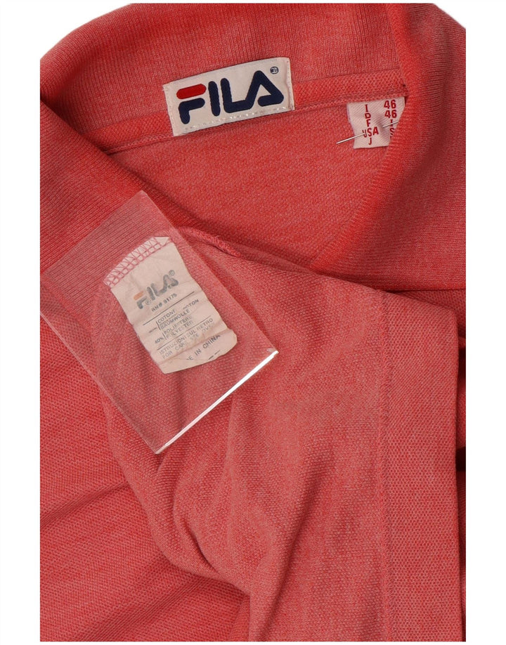 Męska koszulka polo Fila IT 46 Small czerwona bawełniana