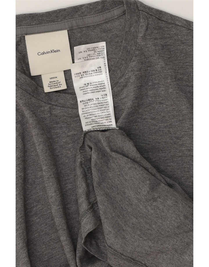 T-shirt męski Calvin Klein, mały, szary, bawełniany