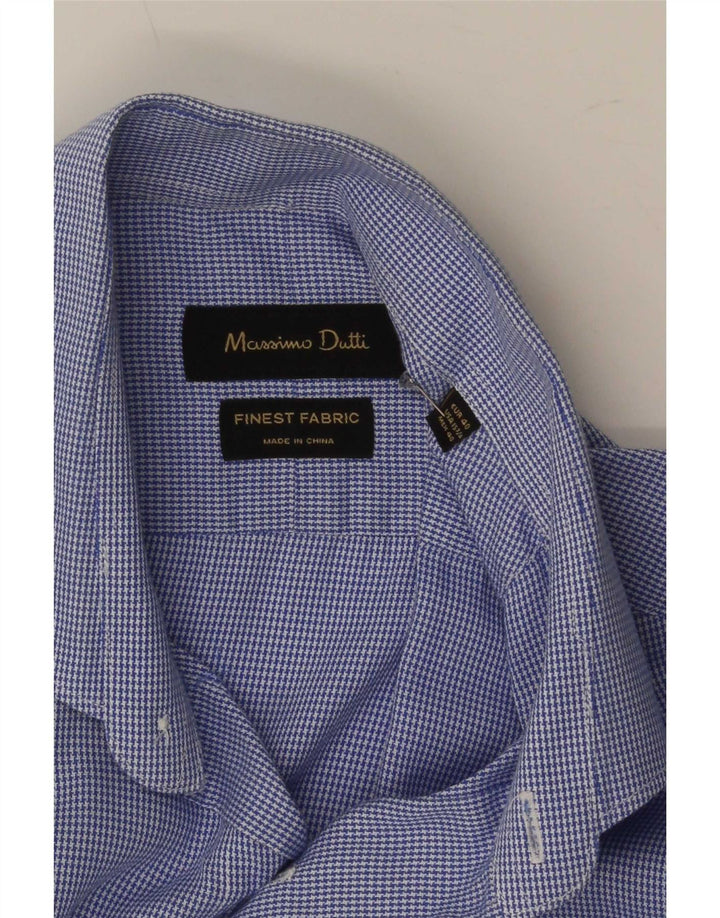 Koszula męska Massimo Dutti rozmiar 40, średnia niebieska pepitka