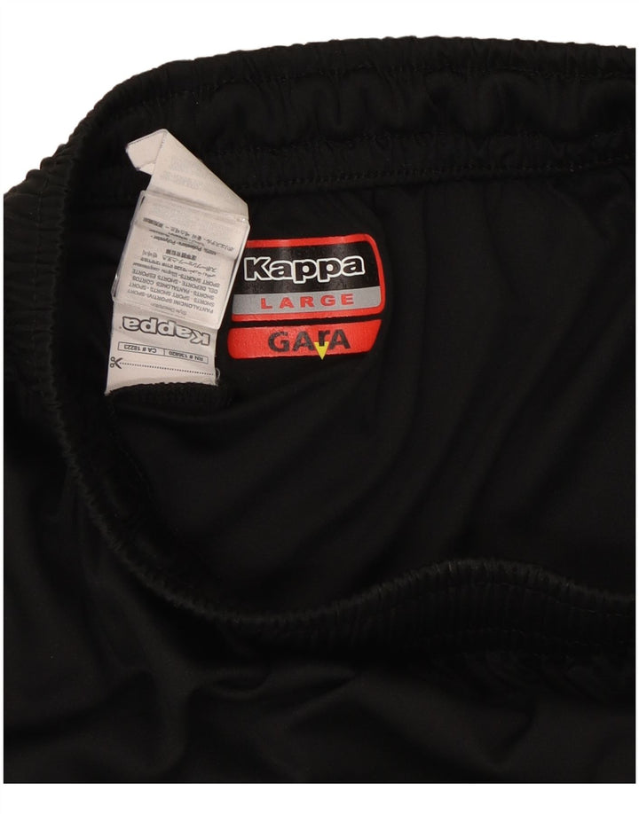 Chłopięce spodenki sportowe Kappa Gara z grafiką 11-12 lat, duże, czarne, poliestrowe