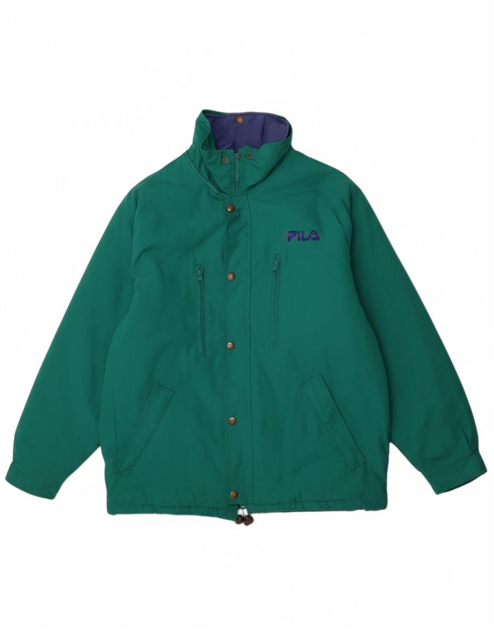 FILA Mens Windbreaker Jacket US 40 Large Green Winter