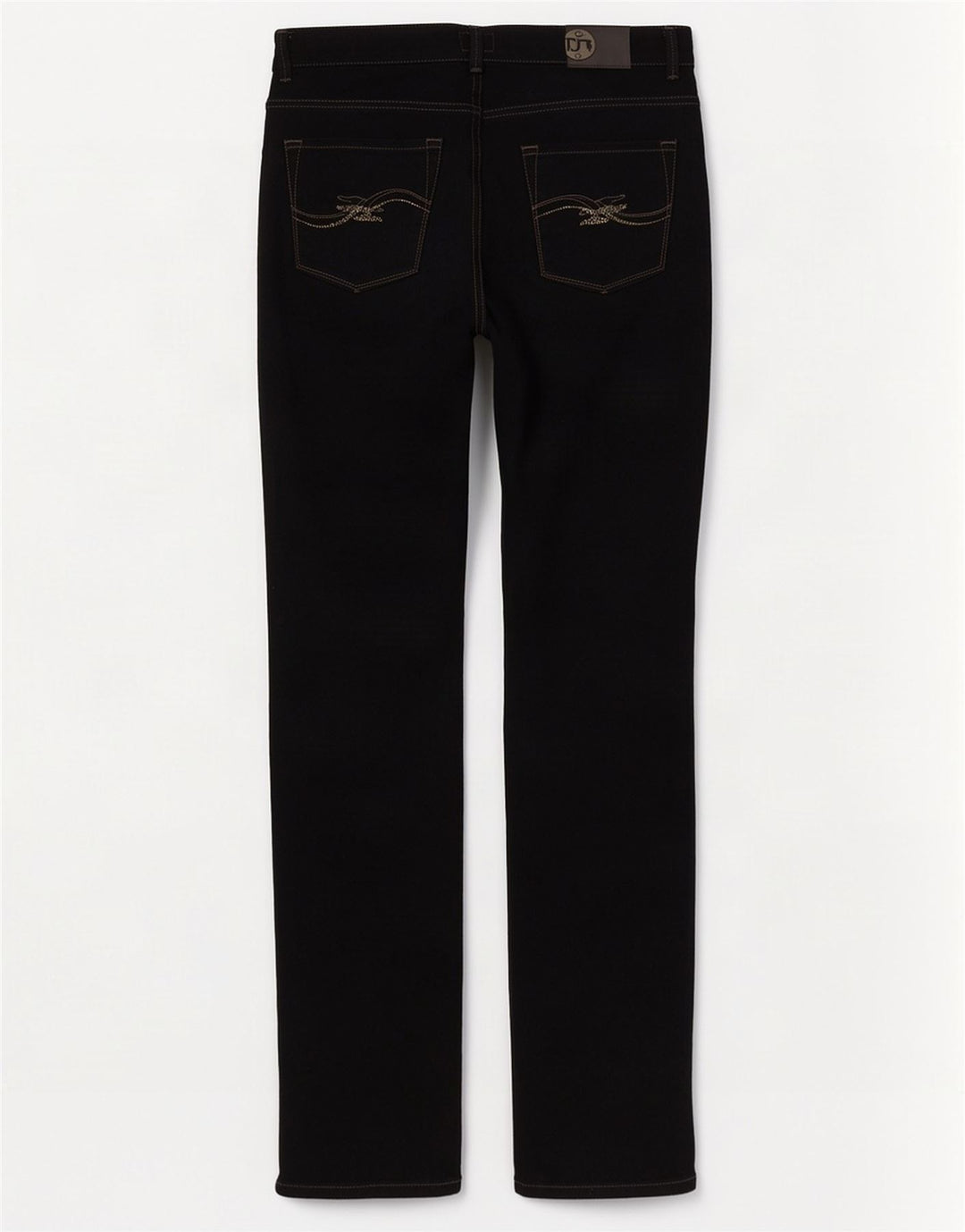 Damskie proste dżinsy Trussardi W32 L33 Czarne bawełniane