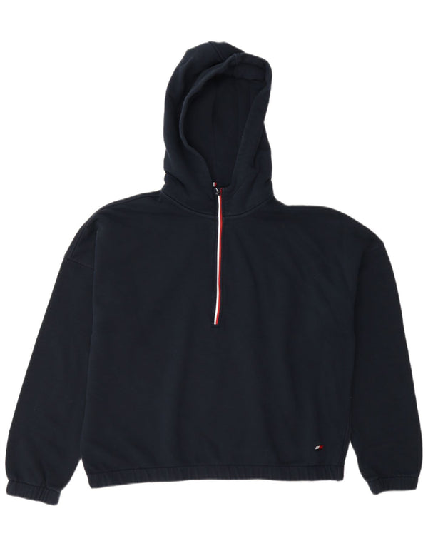 Damska bluza z kapturem i zamkiem Tommy Hilfiger UK 16, duża, granatowa