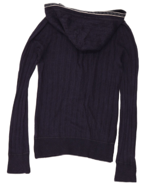 Damski sweter z kapturem Tommy Hilfiger UK 10 Small, granatowy, wiskoza