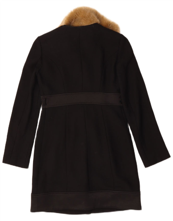Płaszcz damski w stylu vintage IT 40 Small Black wiskoza
