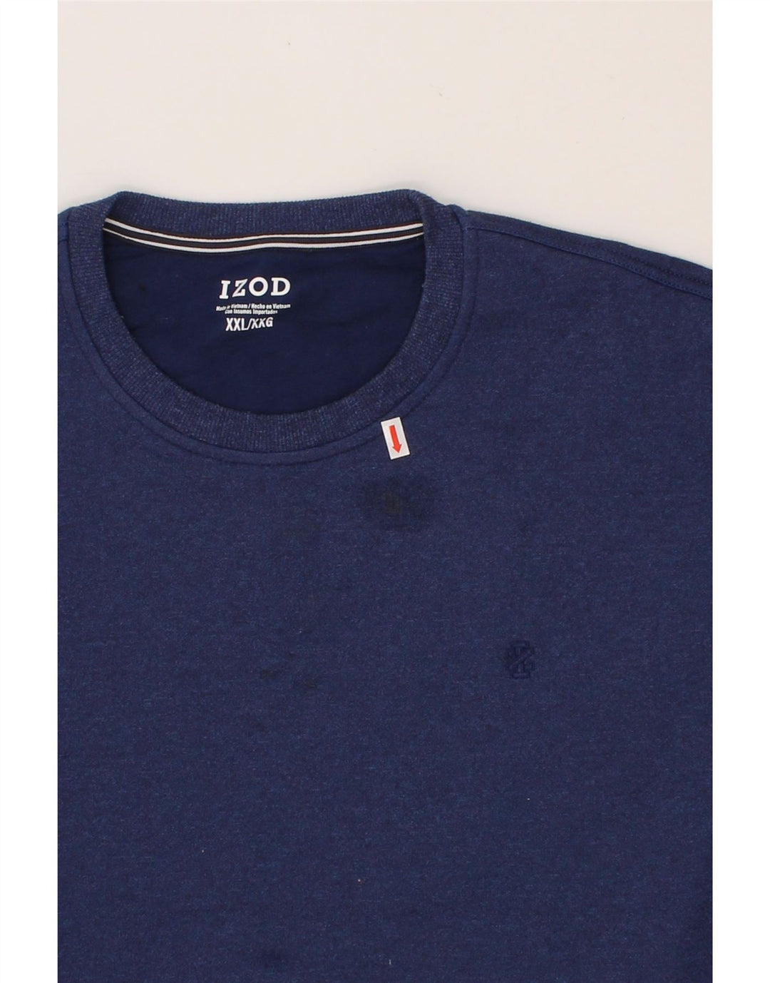 IZOD Mens Sweatshirt Jumper 2XL Navy Blue Cotton Vintage Izod and Second-Hand Izod from Messina Hembry 