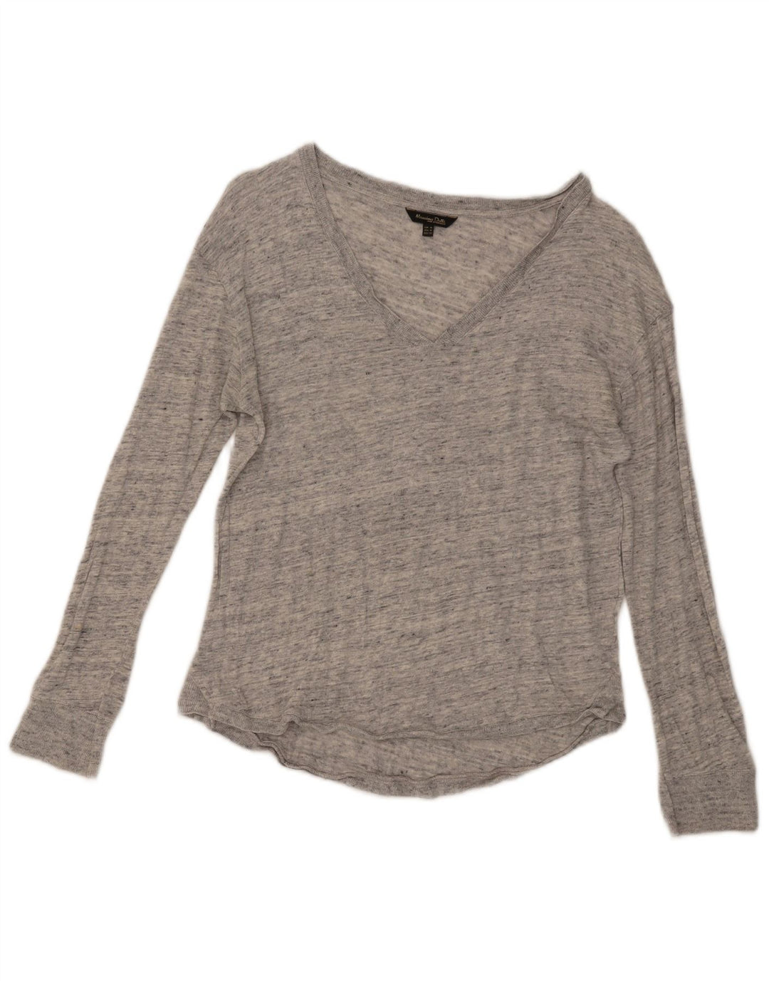 Damski top Massimo Dutti z długim rękawem UK 12, średnioszary, nakrapiany