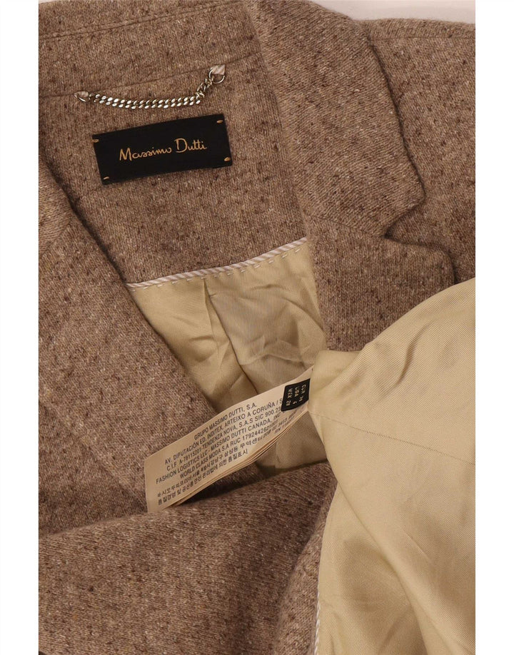 Damska marynarka Massimo Dutti zapinana na 2 guziki EU 38, mała, beżowa, wełniana