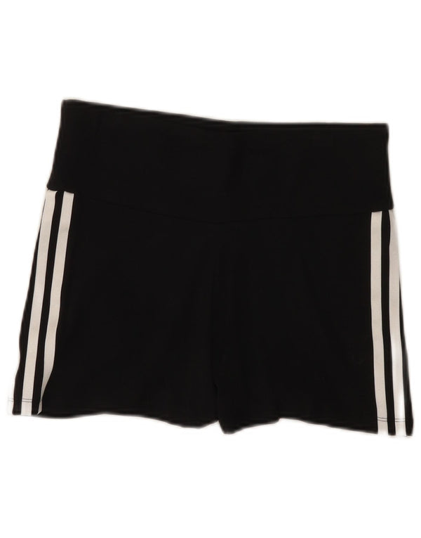 Adidas Womens Sport Shorts UK 12/14 Medium Black Cotton