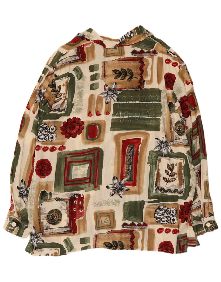 Damska bluzka koszulowa w stylu vintage IT 48 XL Wielobarwna patchworkowa wiskoza