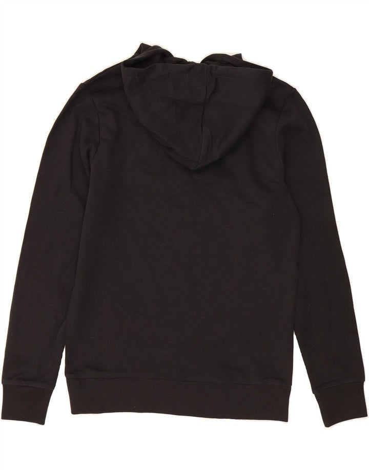 JACK & JONES Mens Graphic Hoodie Jumper Medium Black Cotton Vintage Jack & Jones and Second-Hand Jack & Jones from Messina Hembry 