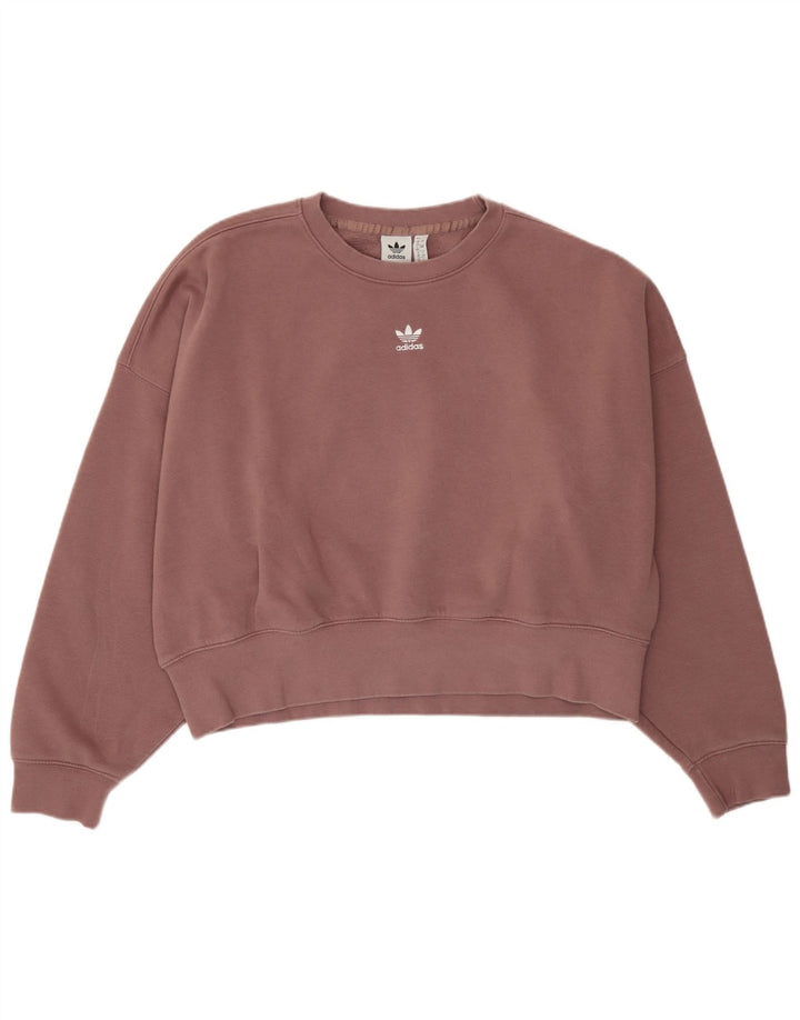 Damska bluza oversize Adidas, UK 12, średnia fioletowa bawełna