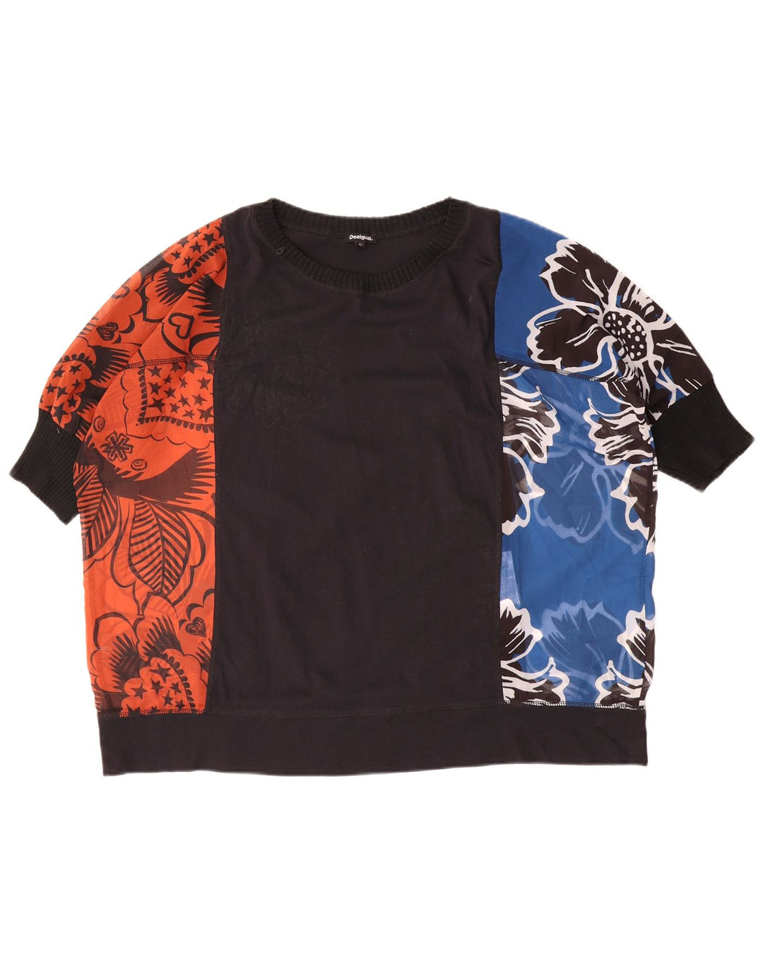 Damska bluza z krótkim rękawem Desigual UK 18 XL, wielokolorowa