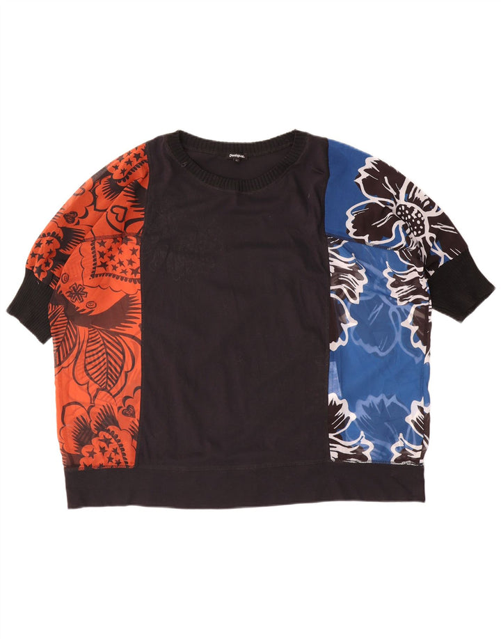 Damska bluza z krótkim rękawem Desigual UK 18 XL, wielokolorowa