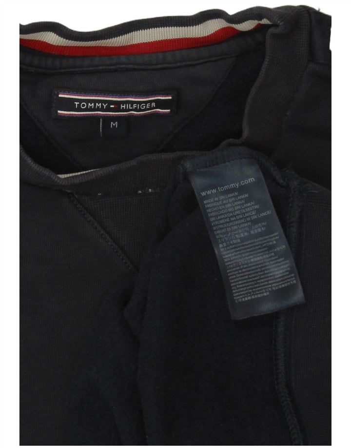 Męska bluza z grafiką Tommy Hilfiger, średnia, granatowa, bawełniana