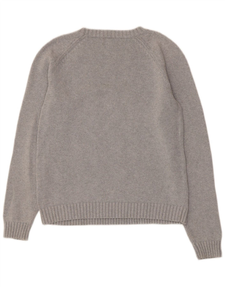 Damski sweter Lands End Drifter Boat Neck Sweter UK 10/12 Średni szary
