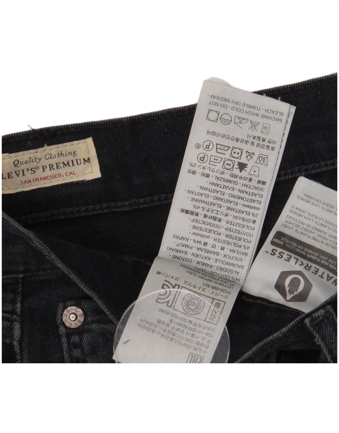 Męskie jeansy Levi's 511 Slim W34 L34 Granatowa bawełna