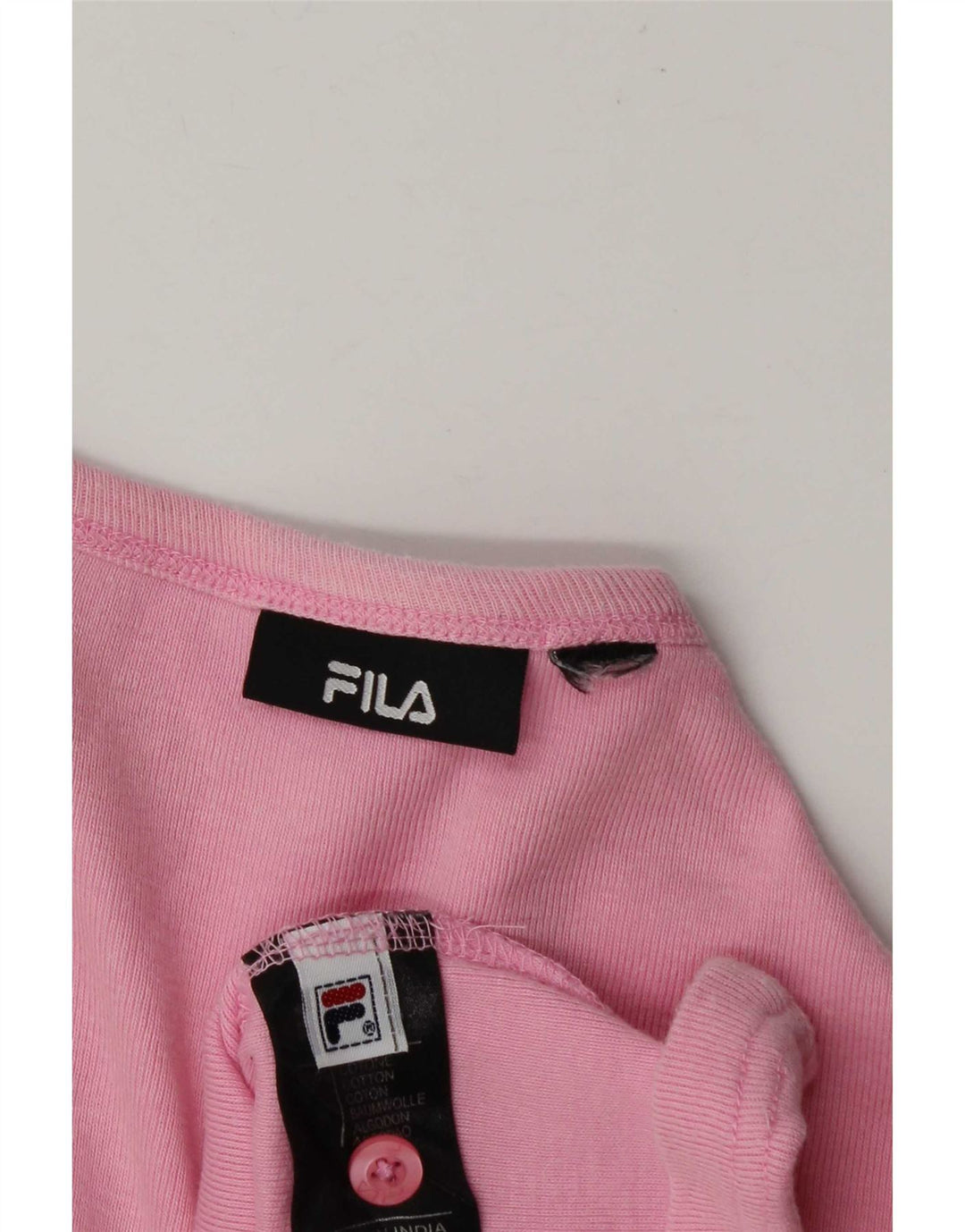 T-shirt damski Fila Top UK 14 Średni różowy bawełniany