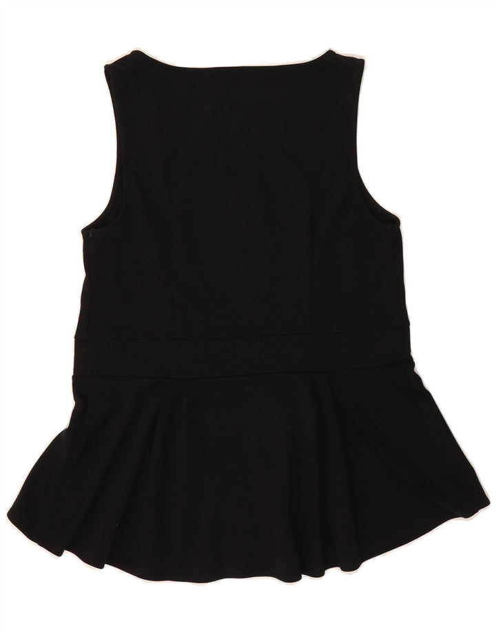 MOSSIMO Womens Sleeveless Blouse Top UK 14 Large Black Polyester Vintage Mossimo and Second-Hand Mossimo from Messina Hembry 