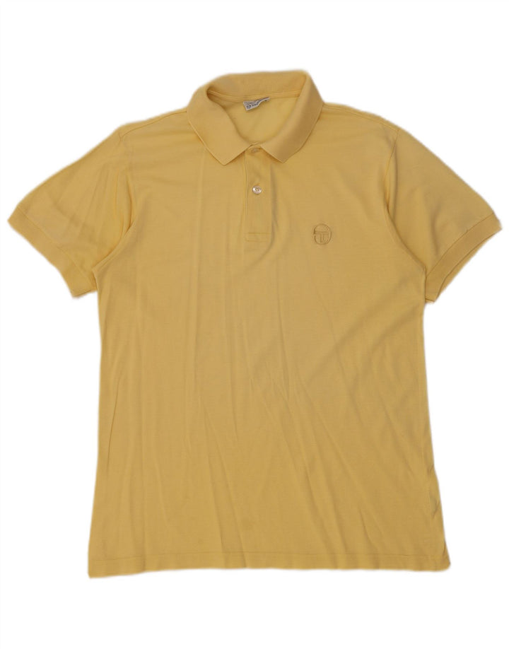 Męska koszulka polo Sergio Tacchini, średnia żółta bawełna