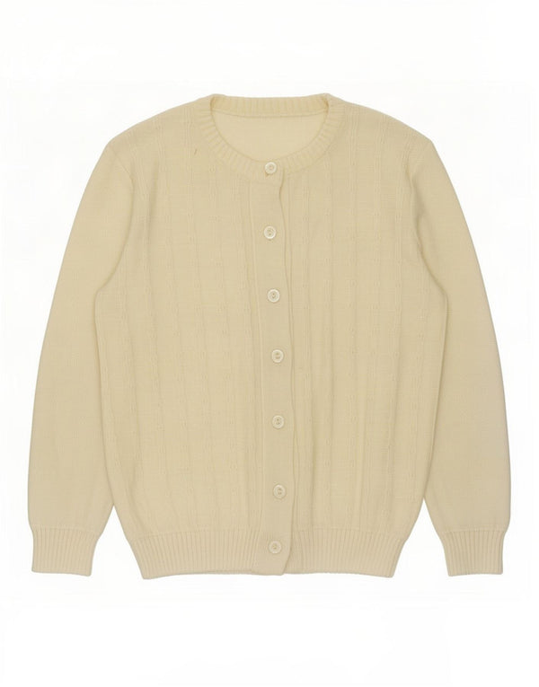 Sweter damski w stylu vintage, rozpinany UK 16, duży w kolorze złamanej bieli