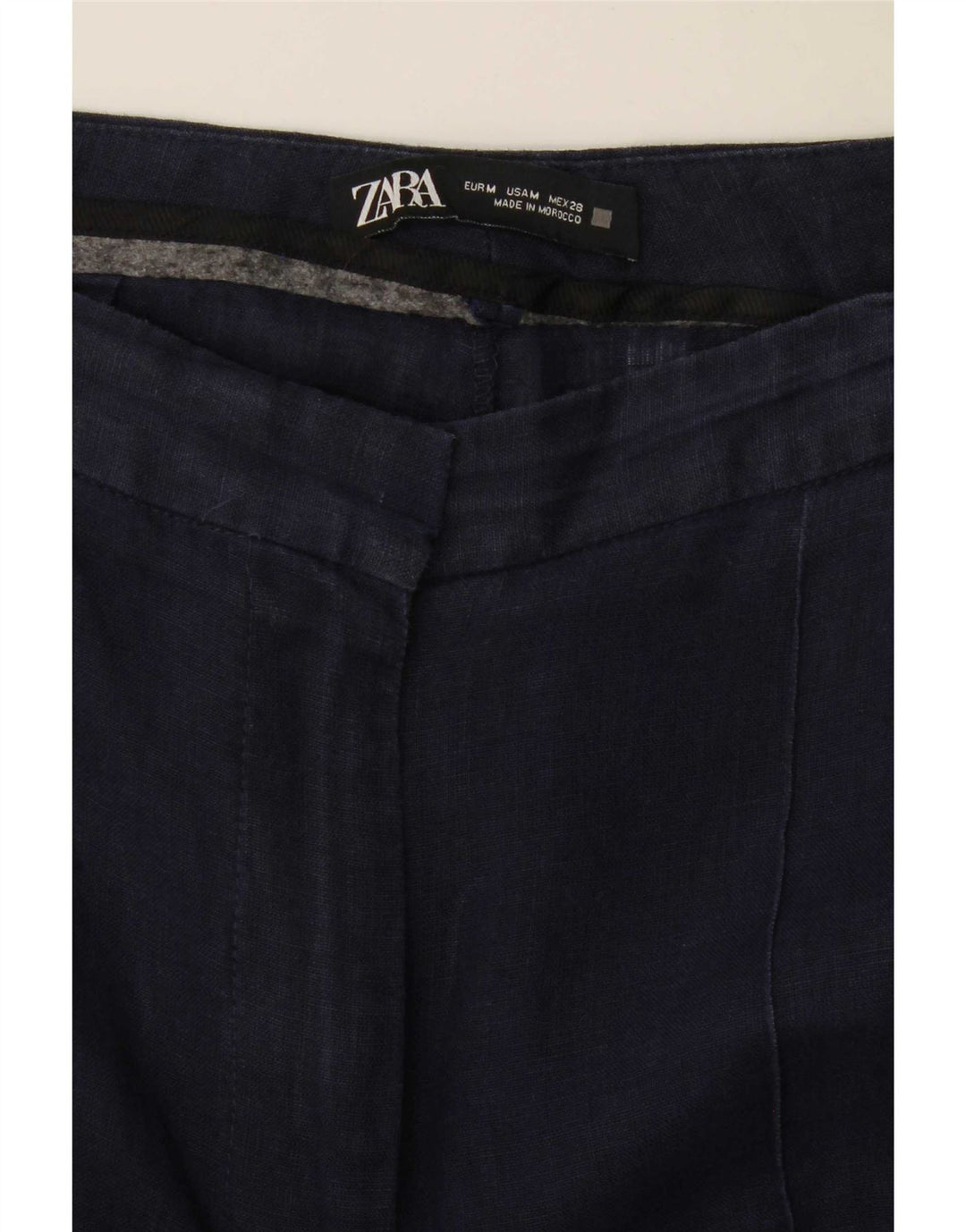 Spodnie damskie Zara Straight Chino Medium W30 L31 Granatowe