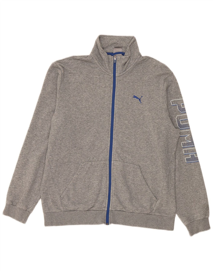 Męska bluza dresowa Puma z grafiką, duża, szara, bawełniana w plamki