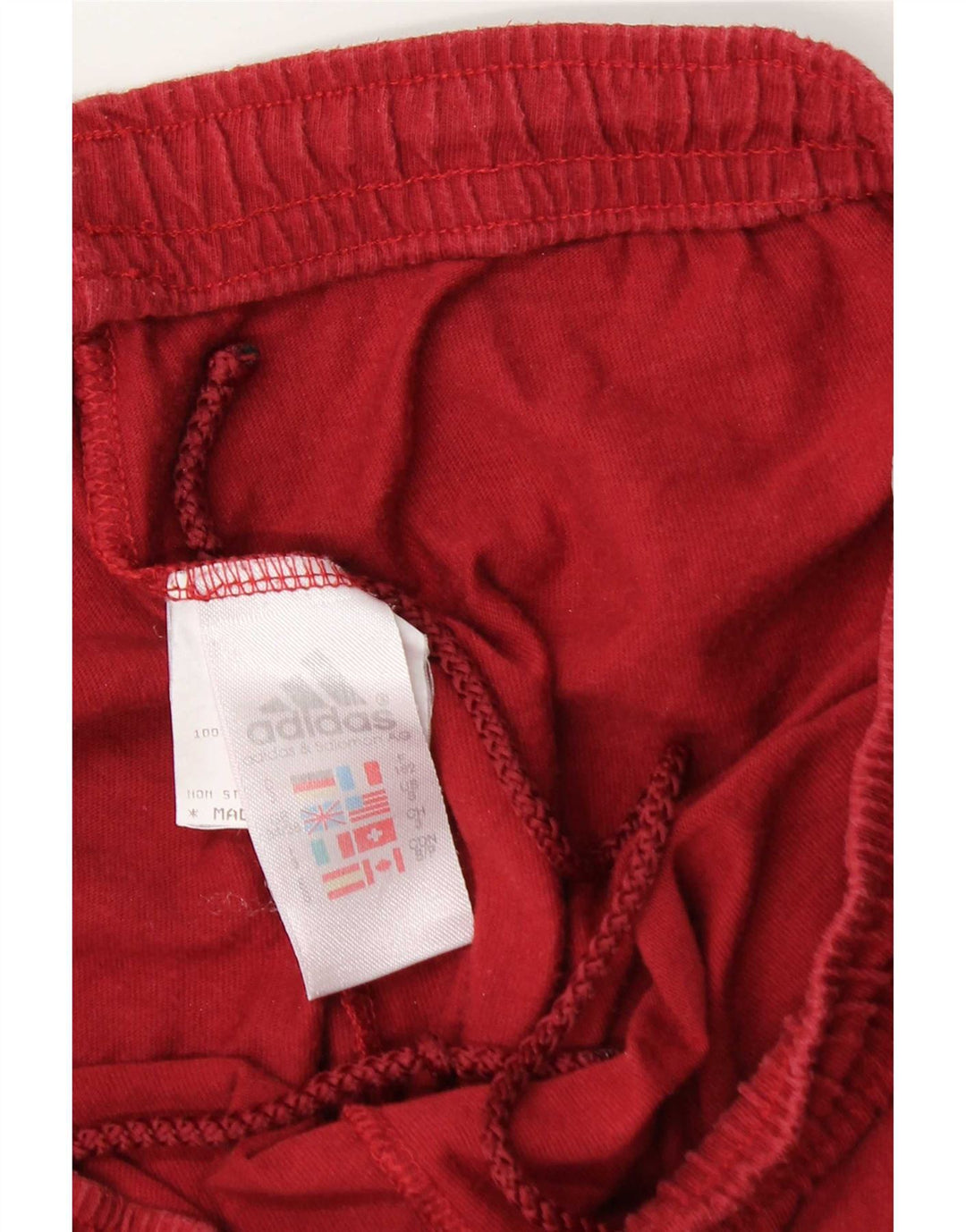 Męskie spodnie dresowe Adidas, małe, czerwone, bawełniane
