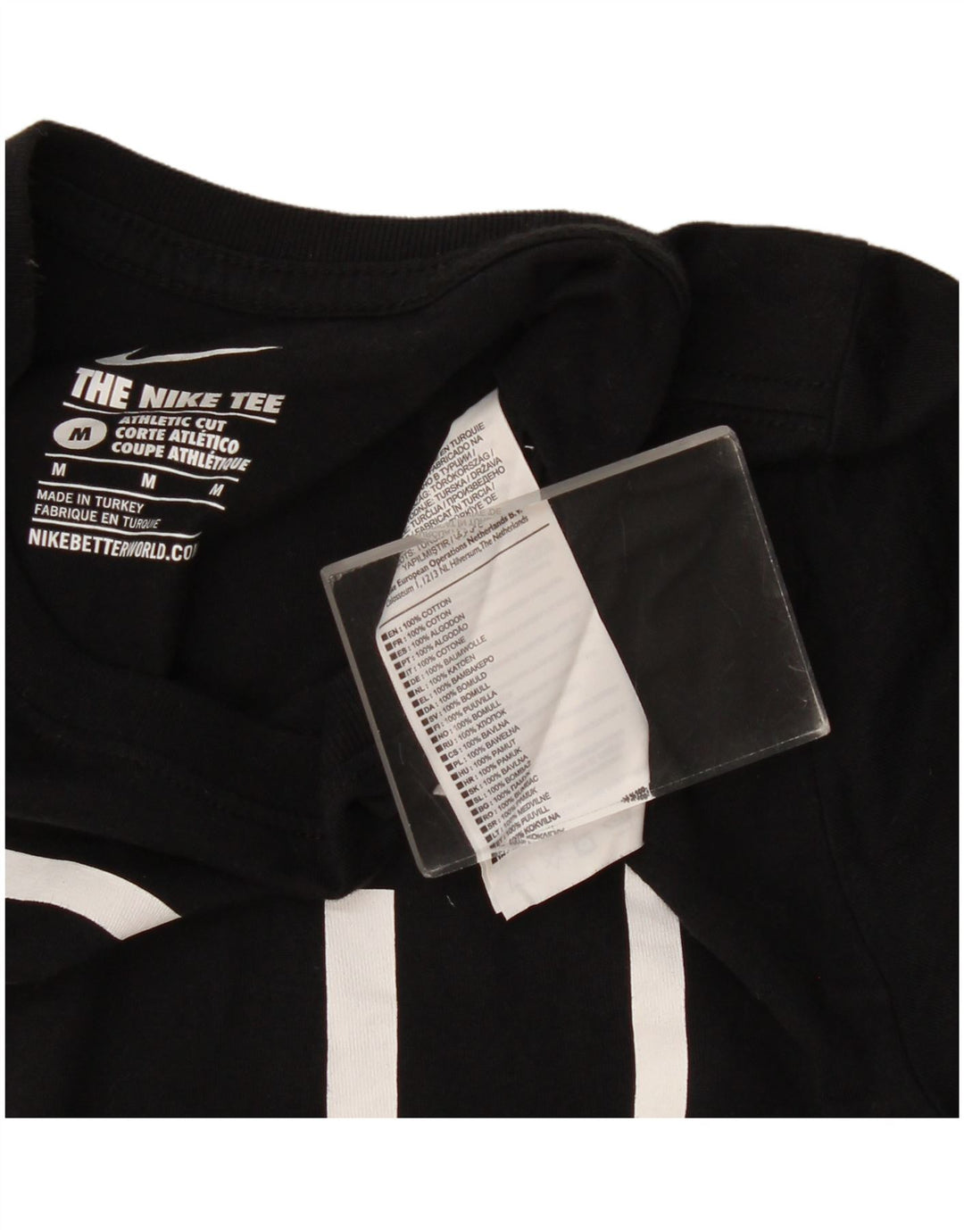 Męski T-shirt z grafiką Nike, średni czarny, bawełniany