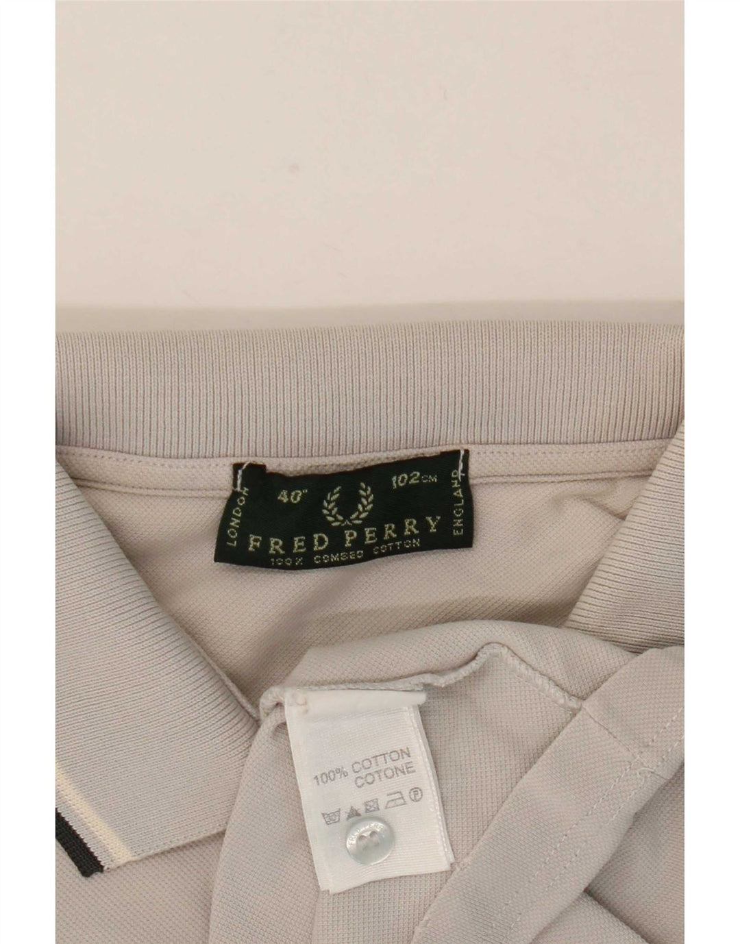 Męska koszulka polo Fred Perry, mała, szara, bawełniana w paski