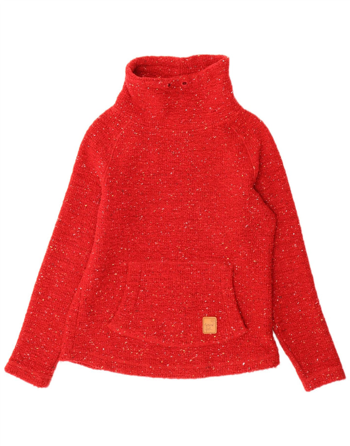 Sweter damski Weird Fish z golfem UK 10, mały, czerwony nakrapiany