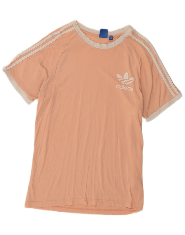 Adidas Męski T-Shirt Top Duży Różowy Bawełniany