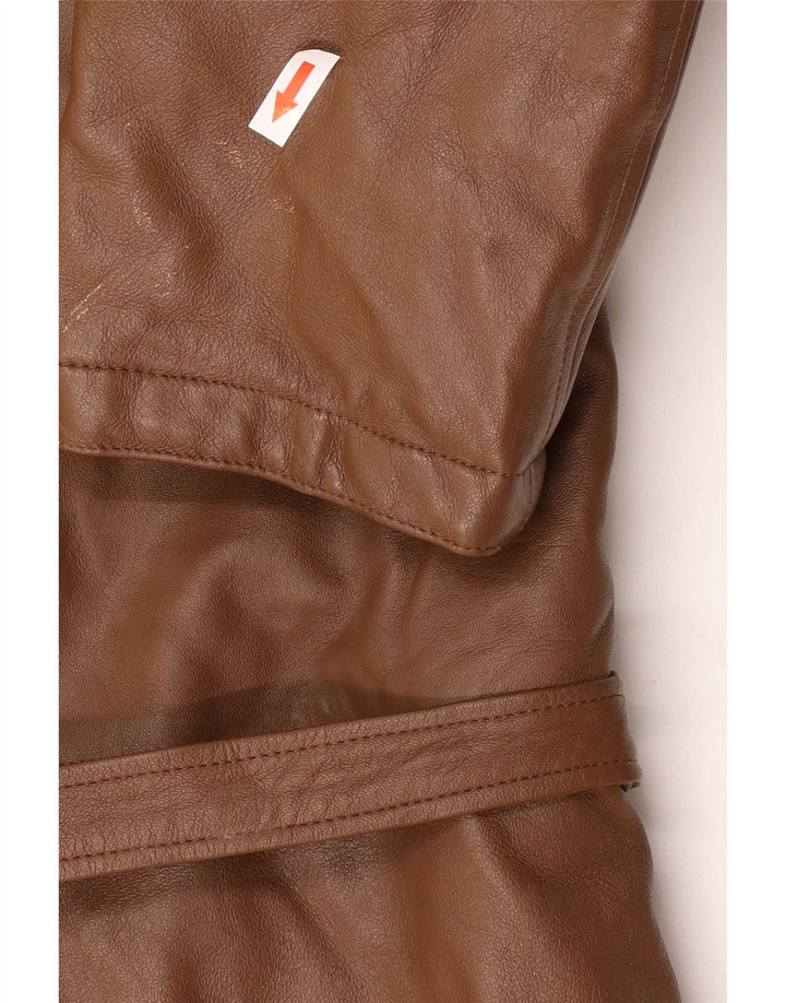 Vintage męska kurtka skórzana IT 46 Small Brown