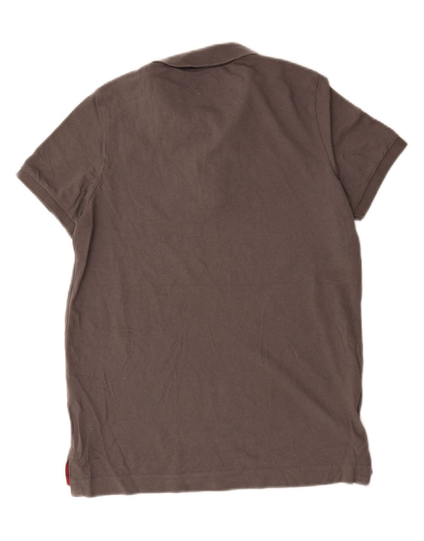 Męska koszulka polo Benetton Muscle Fit, średnioszara, bawełniana