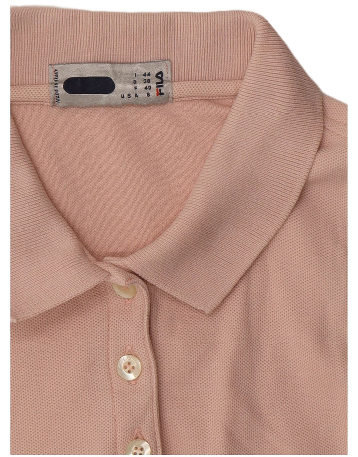 FILA Womens Sleeveless Polo Shirt IT 44 Medium Pink