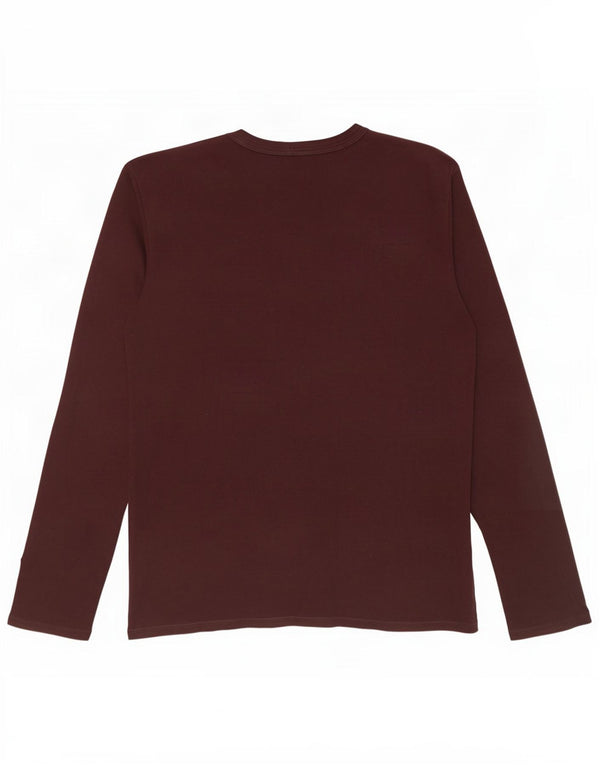 Damski top graficzny Benetton z długim rękawem, UK 18 XL, brązowy, bawełniany