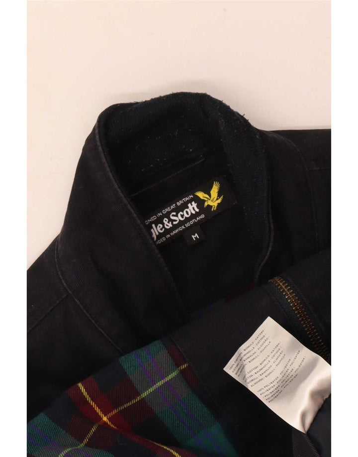 Męska kurtka bomber Lyle & Scott UK 38, średnia, granatowa, bawełniana