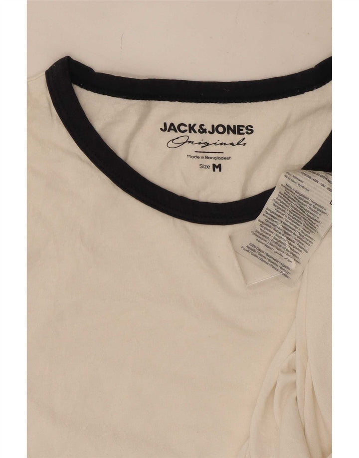 T-shirt męski Jack & Jones, bawełniany, w średnie białe paski