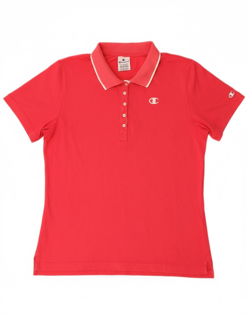 CHAMPION Womens Polo Shirt UK 18 XL Pink Cotton Vintage Champion and Second-Hand Champion from Messina Hembry 