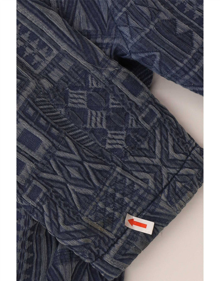 Płaszcz damski Zara Open UK 16, duży, granatowy, geometryczny, bawełniany