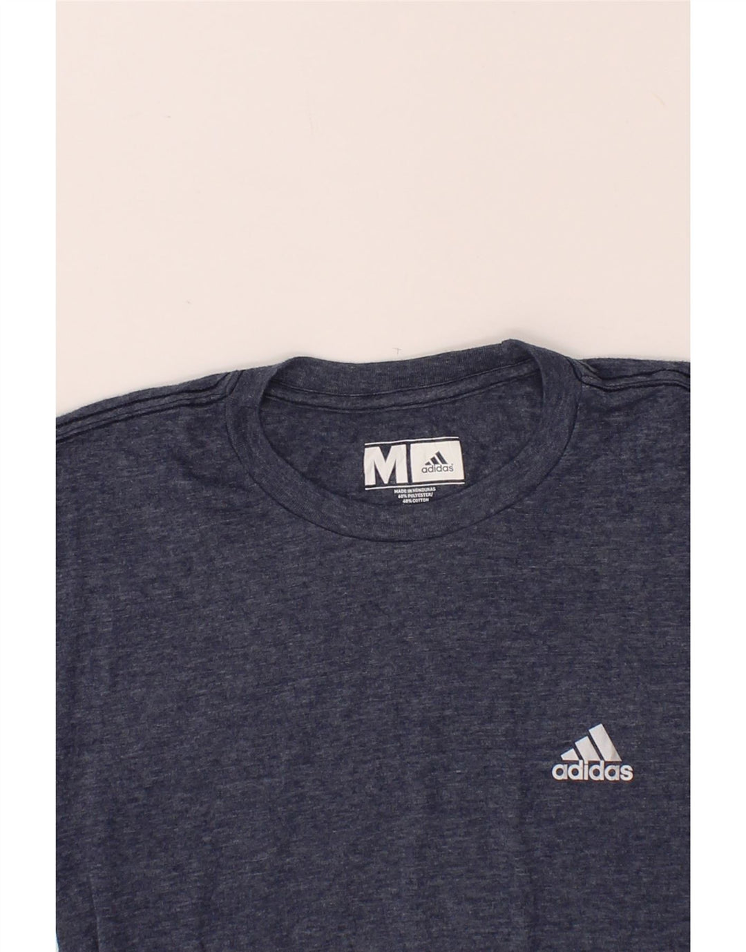 ADIDAS Mens T-Shirt Top Medium Navy Blue Cotton Vintage Adidas and Second-Hand Adidas from Messina Hembry 
