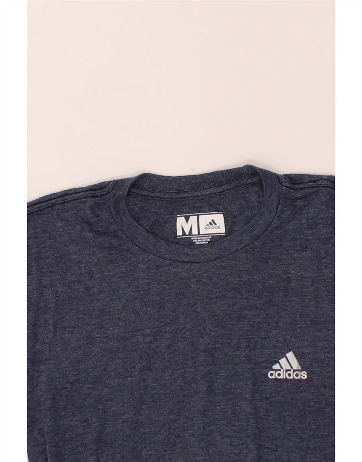 ADIDAS Mens T-Shirt Top Medium Navy Blue Cotton Vintage Adidas and Second-Hand Adidas from Messina Hembry 