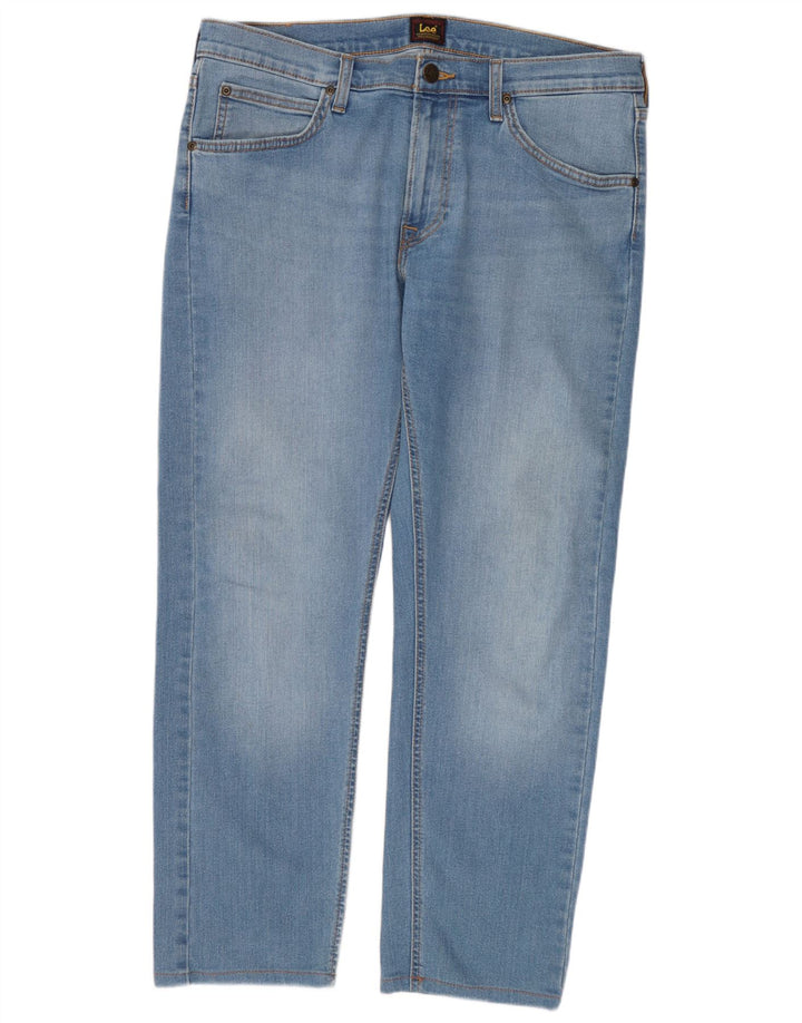 Damskie jeansy Lee Daren Zip Fly Straight W33 L30 Niebieska bawełna