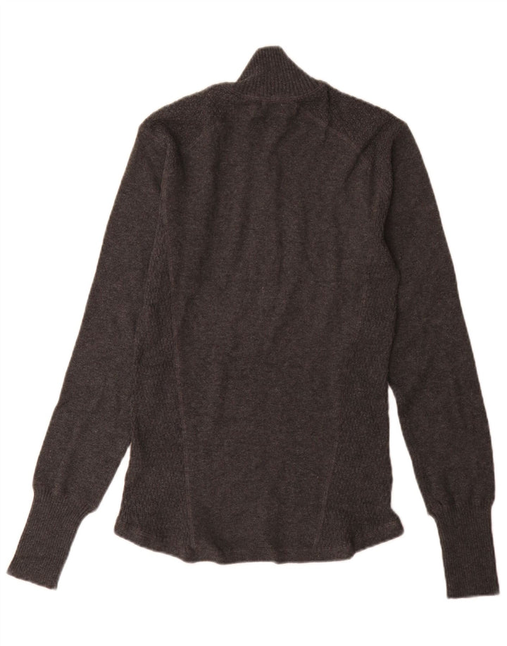 Męski sweter zapinany na zamek Eddie Bauer, mały, szary, bawełniany