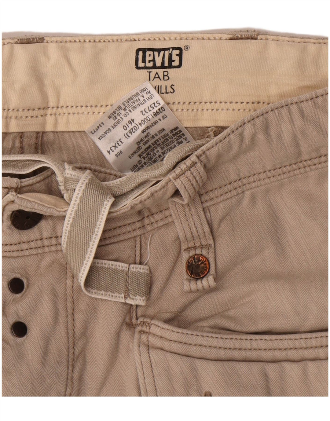 Męskie proste spodnie cargo Levi's W33 L34 Beżowa bawełna