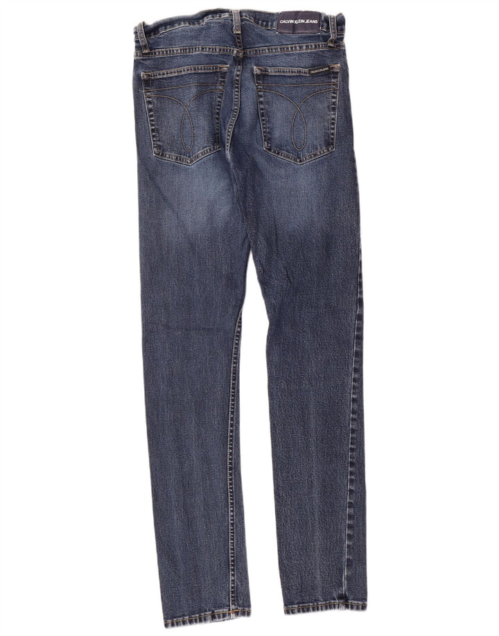 CALVIN KLEIN Męskie jeansy slim W30 L32 Niebieskie, bawełniane