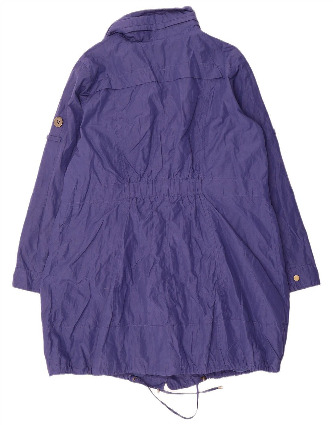Marks & Spencer Damski płaszcz przeciwdeszczowy oversize UK 20 2XL Niebieski, bawełniany