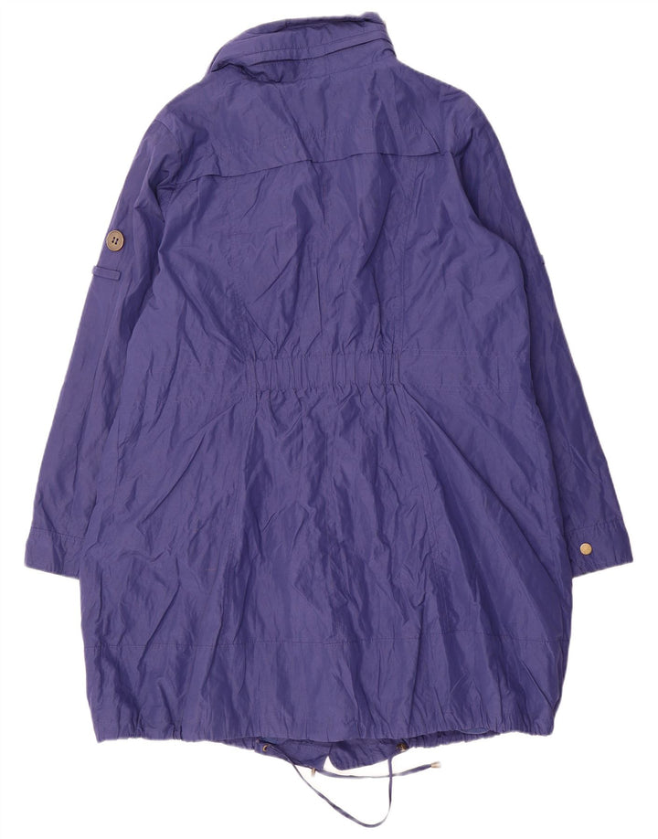 Marks & Spencer Damski płaszcz przeciwdeszczowy oversize UK 20 2XL Niebieski, bawełniany