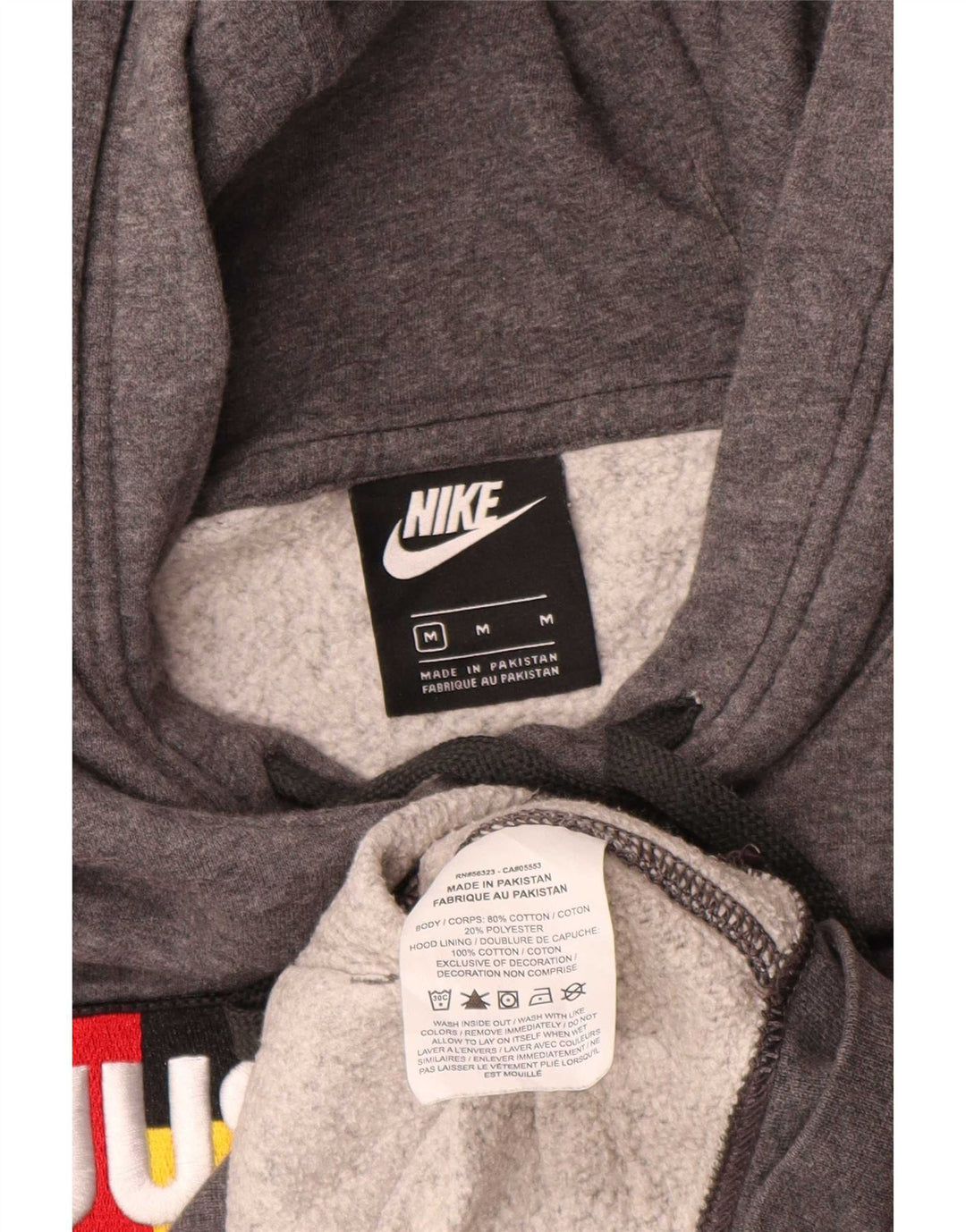 Męski sweter z kapturem Nike Graphic, średnioszary, bawełniany